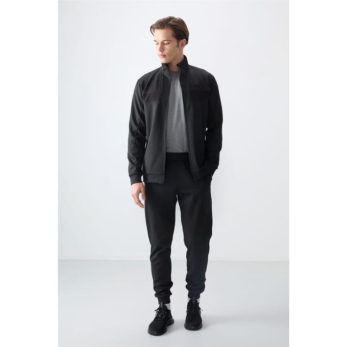 Heren Kleurblok Fleece Sweatshirt en Broek Set