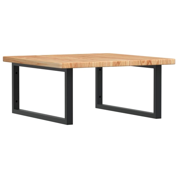 vidaXL - Badkamer - wandschap - staal - en - massief - eikenhout