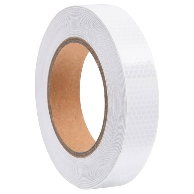 vidaXL - Reflecterende - tape - 2,5 - cm - x - 20 - m - PVC - wit