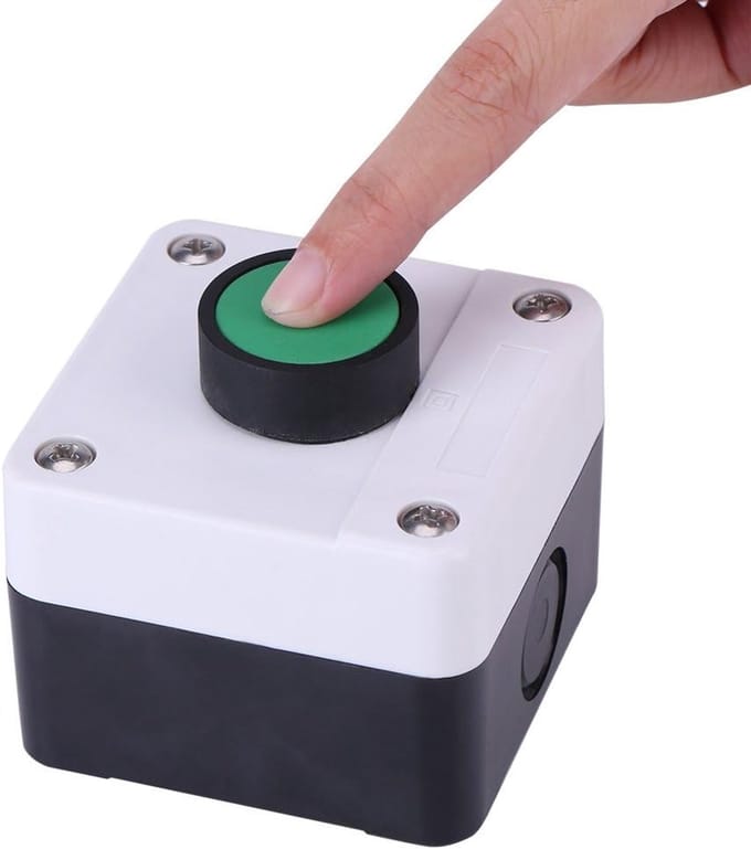 Weerbestendige Groene Drukknopschakelaar voor Afstandsbediening van AC-schakelaars, Elektromagnetische Starters en Relais