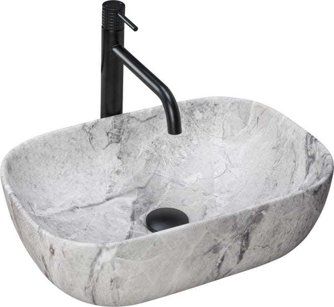 Rea Livia Stone Opzetwastafel Steen Imitatie 46,5x33,5 cm