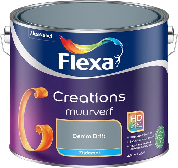 Flexa - Creations Muurverf Zijdemat - Denim Drift - 2,5 L