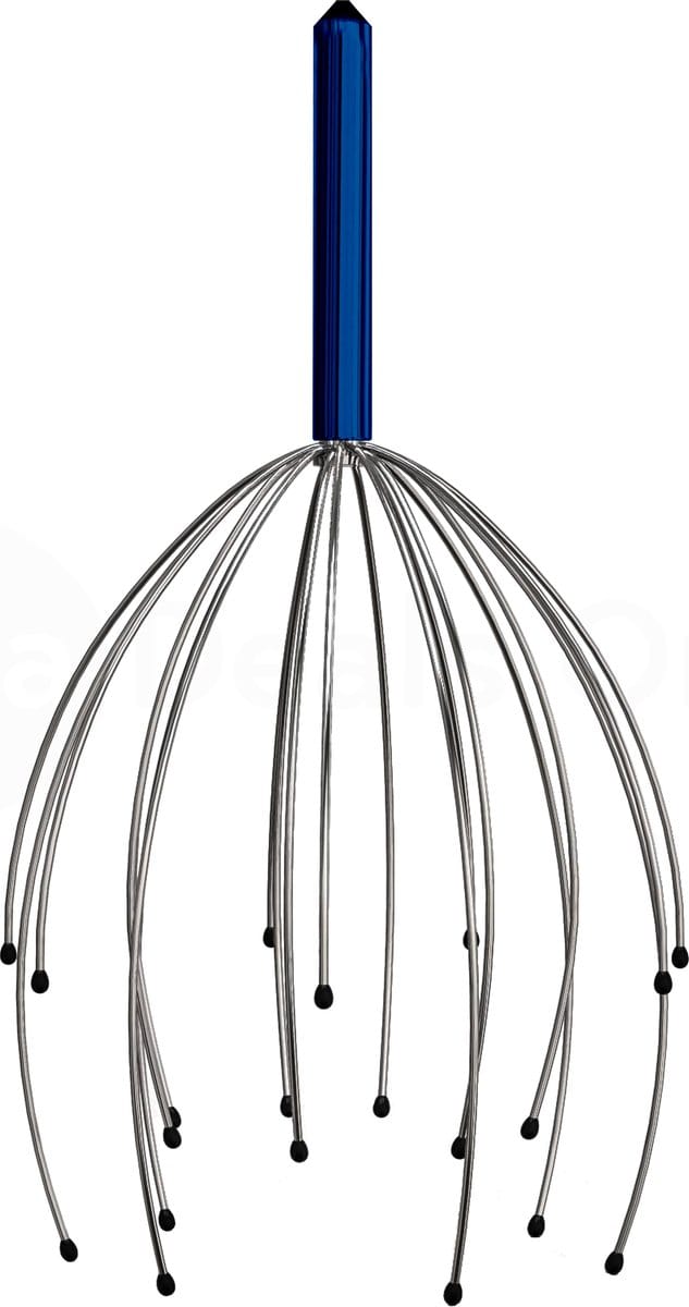 MDO Massagespin - Hoofdmassage spin - Hoofdspin - Massage - RVS - Blauw