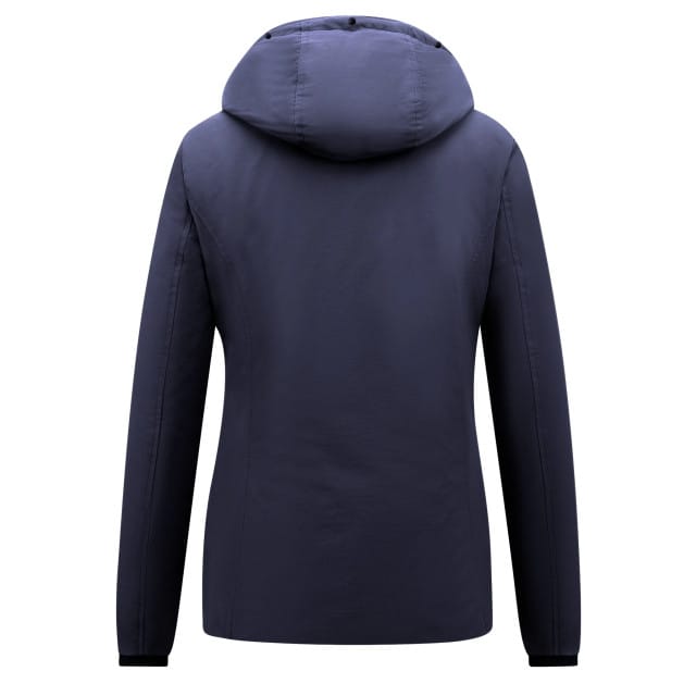 Kort Gewatteerde Jas Dames Getailleerd -5897 - Blauw