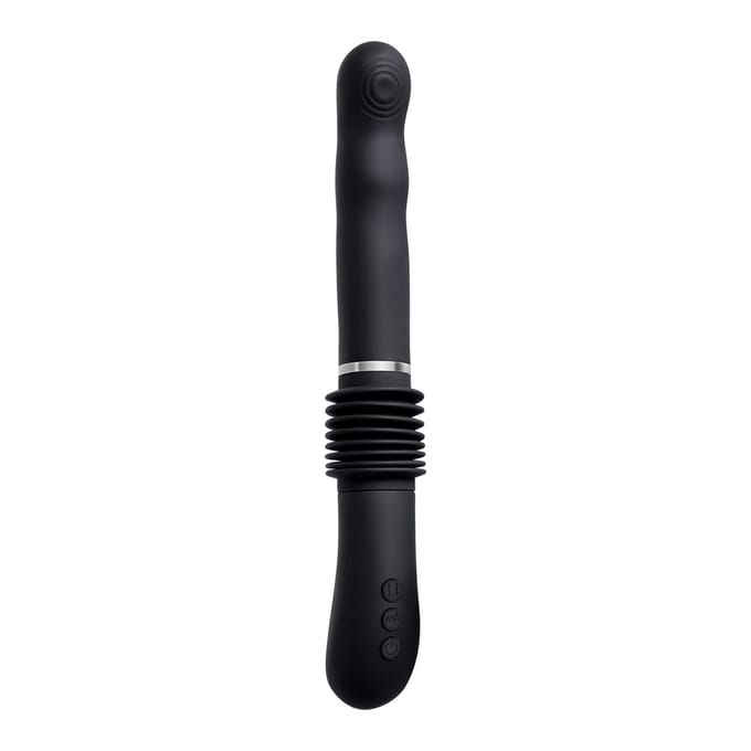 Evolved - stotende G-spot vibrator met standaard - Zwart