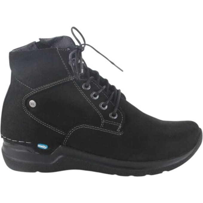 Wolky Hoge veterschoenen Whynot HV zwart nubuck - maat 37