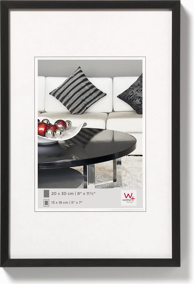 walther+ design AJ030B Wissellijst Papierformaat: 20 x 30 cm Zwart