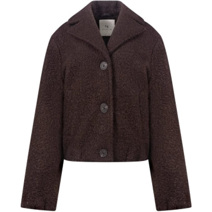 NUKUS Madelin Jacket Boucle Jassen Dames - Winterjas - Bruin - Maat M