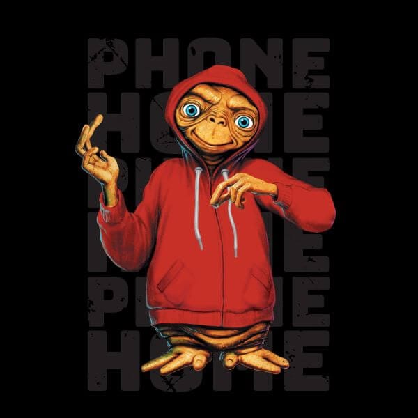 E.T. Phone Home met Vest Dames T-shirt - Zwart - M