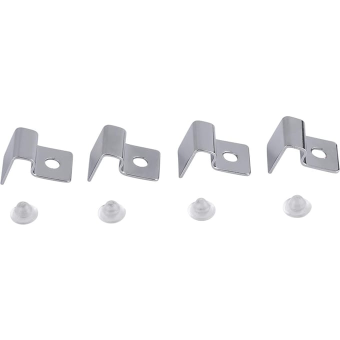 4 STUKS/Set Roestvrij Staal Aquarium Vissenkom Glas Deksel Clip Steun Houder(6 mm) gray