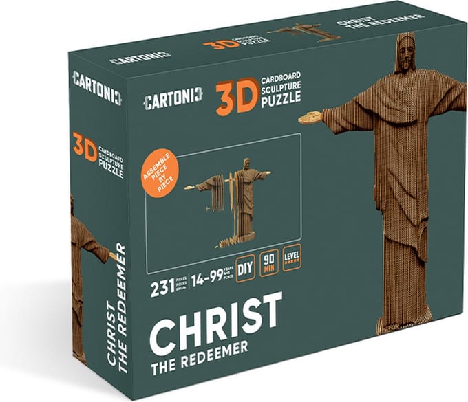 Cartonic- CHRIST THE REDEEMER- 3D puzzel- puzzels- kinderen en volwassenen- DIY