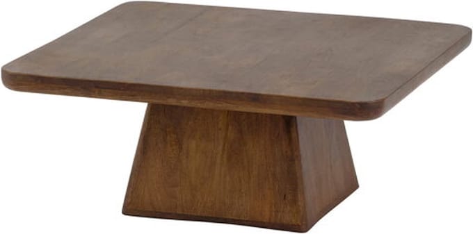 Salontafel Stockholm vierkant mangohout 80x80 cm - walnoot