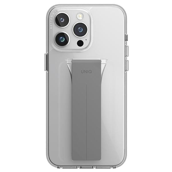 Uniq Heldro Serie - Transparante Smartphonehoes - Ingebouwde Stand - Voor iPhone 15 Pro