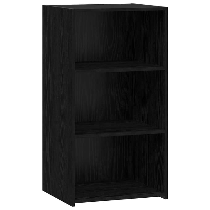 vidaXL - Dressoir - Zwart - eiken - 50 - x - 41 - x - 93 - cm - Bewerkt - hout