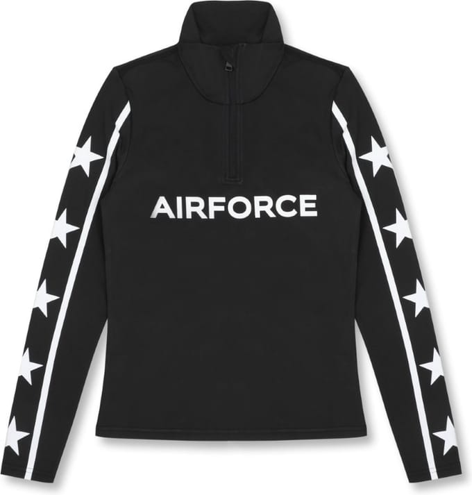 Airforce Squaw Vally Wording Ski Pully Dames Zwart L/40