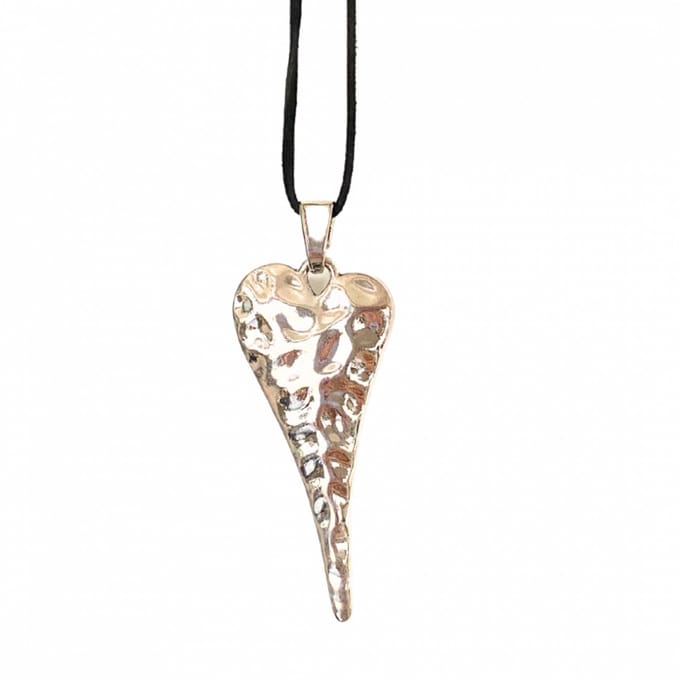 Ketting zilverkleur hart schuifketting - Charme Bijoux