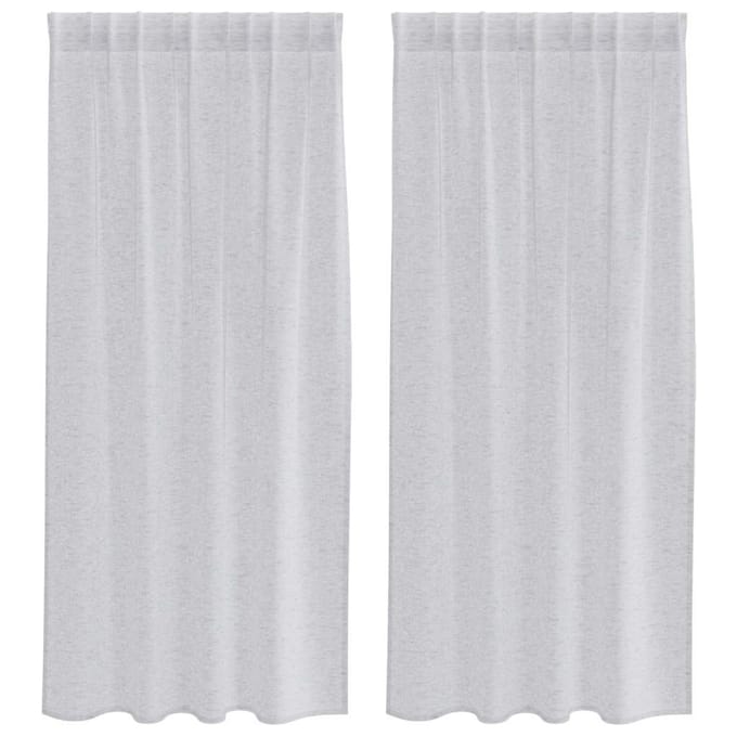 vidaXL Voile Gordijn 2 st Lichtgrijs 175 x 140 cm Polyester