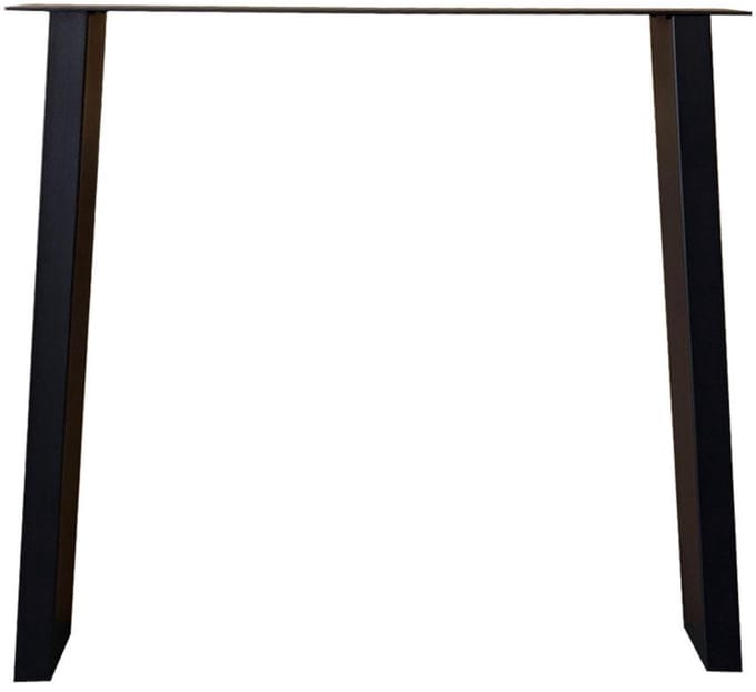 Zwarte trapezium tafelpoot 72 cm