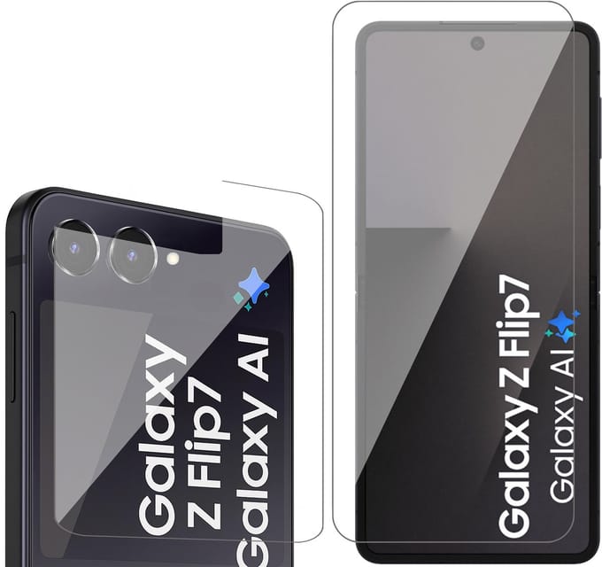 Screenprotector geschikt voor Samsung Galaxy Z Flip 7 - Volledig Dekkend Premium PET Screen Protector