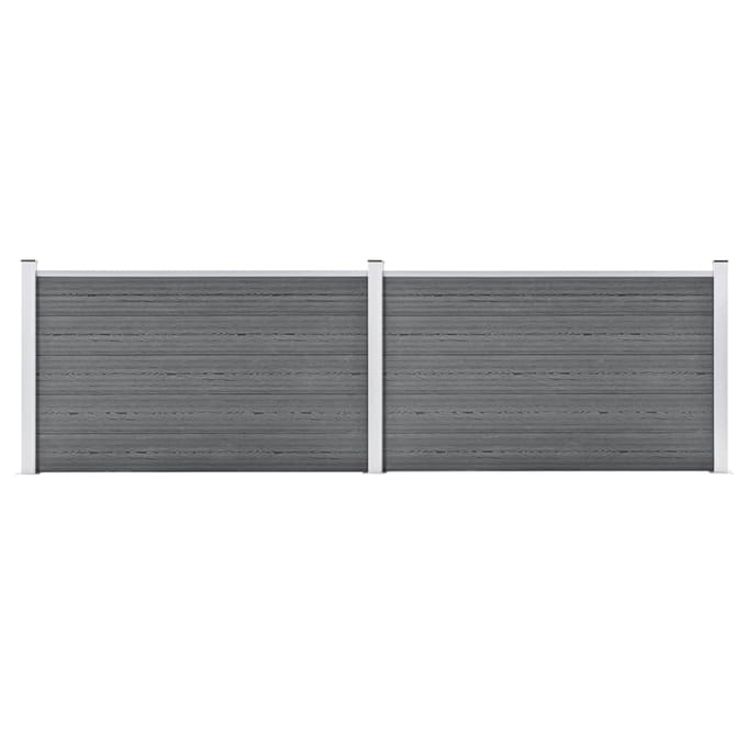 vidaXL - Schutting - 353x106 - cm - HKC - grijs