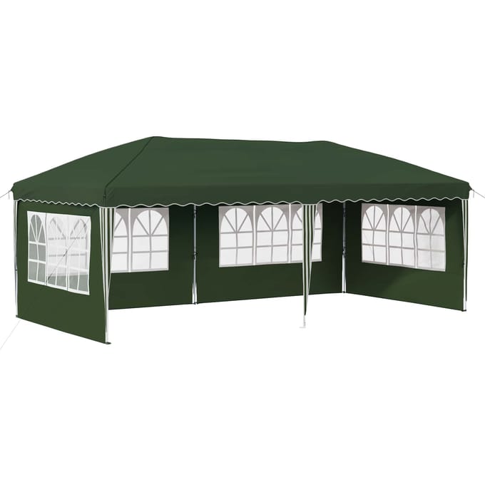 vidaXL - Pop-up - Feesttent - 574 - x - 289 - x - 245 - cm - Groen
