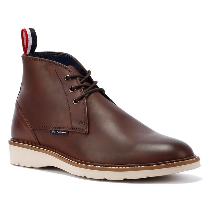 Ben Sherman Hampton Leren Herenlaarzen Bourgondië