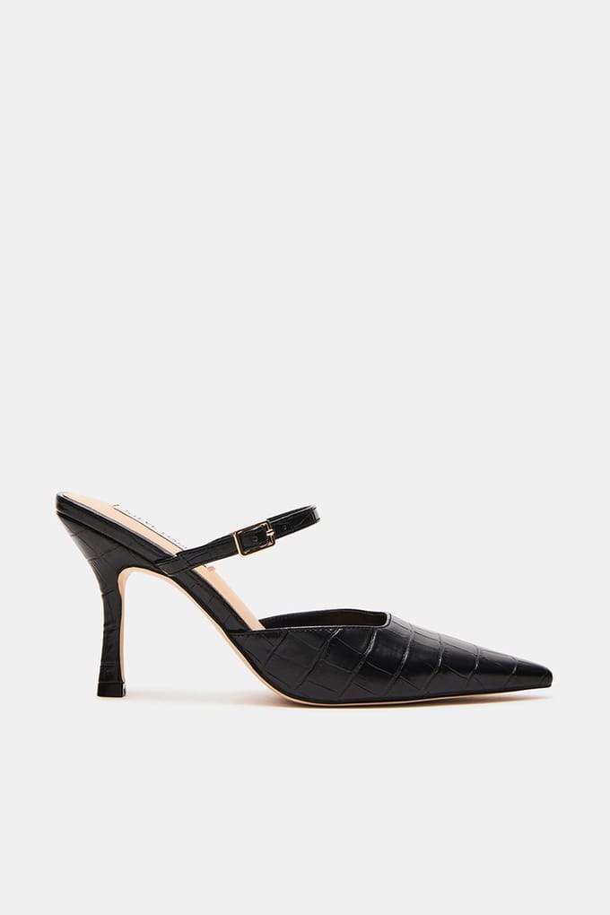 Steve Madden Brecki Mules Black Croco Größe: 41 | Pumps Outlet | Damen | Schwarz