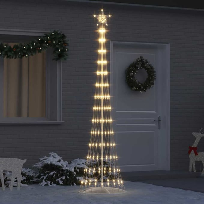 vidaXL - LED - kerstboom - Warmwit - 250 - cm - Metaal