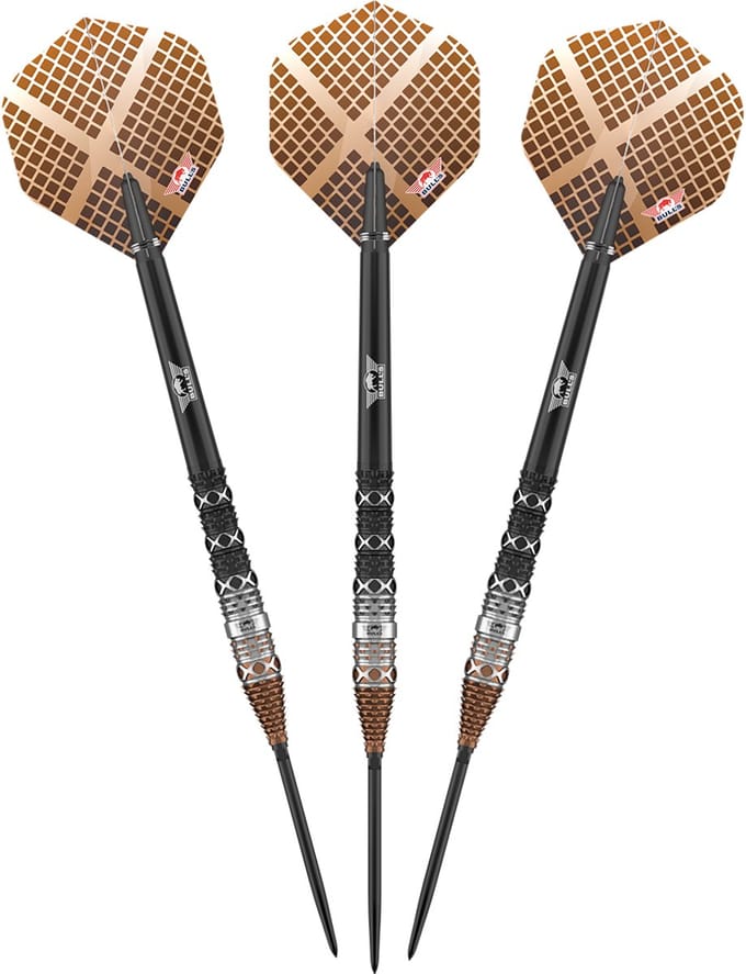 Bull's Max Hopp CP Steeltip Dartpijlen 95% Tungsten - Tapered Barrel - Shark Grip - Player Edition