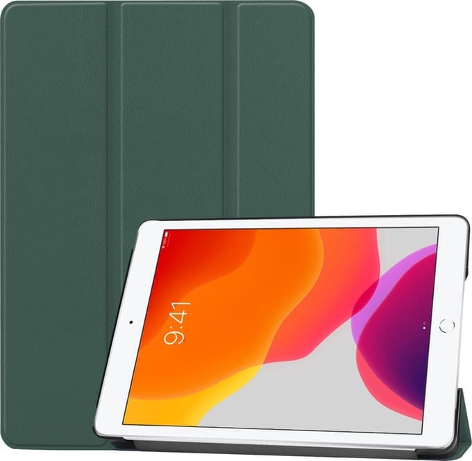 Arara Hoes Geschikt voor iPad 2018/2017 (9.7 inch) tri-fold hoes - bookcase - Donker Groen
