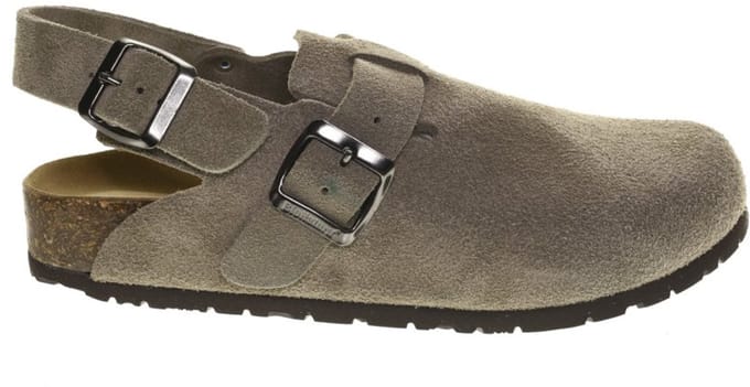 Taupe Clog Met Riem Suede Bionatura maat 37