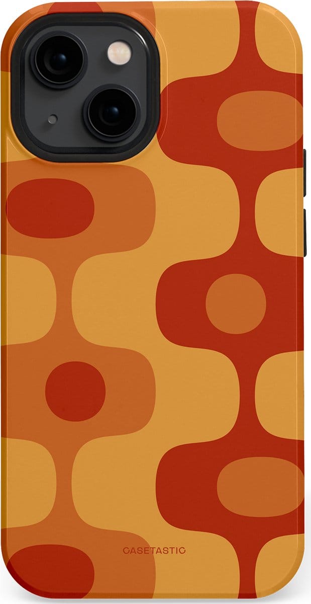 Casetastic hoesje geschikt voor Apple iPhone 13 mini - MagSafe - Dubbellaagse bescherming - Vintage Rust - Fashion Case - Terracotta Goud