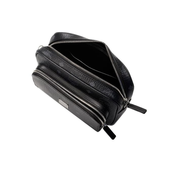 MCM Monogram Leren Crossbody Tas Dames tassen Zwart MMRAAKC02BK001 Basic Set (Bag+Dust Bag) black