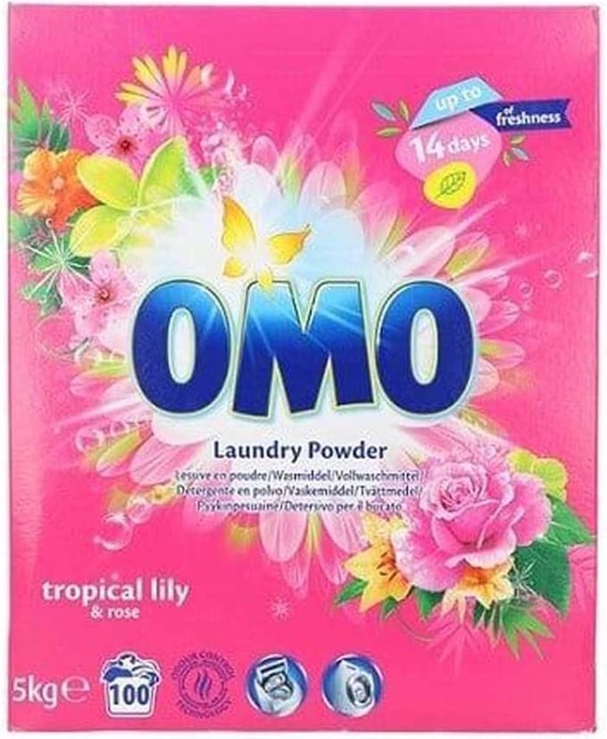 Omo Tropical Waspoeder - 100 wasbeurten - 5kg - Wasmiddel