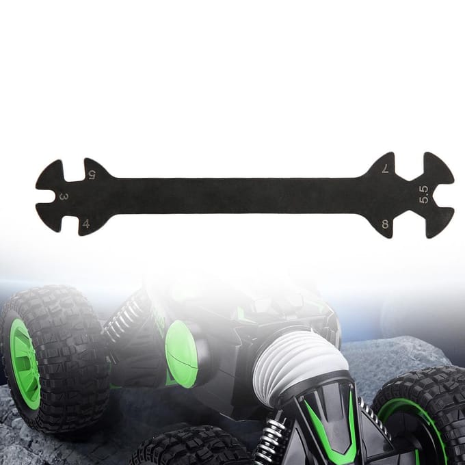 RC Auto Model Gereedschap Sleutel Open Eindsleutel Geschikt voor 3  4  5  5.5  7  8mm SchroefmoerZwart white
