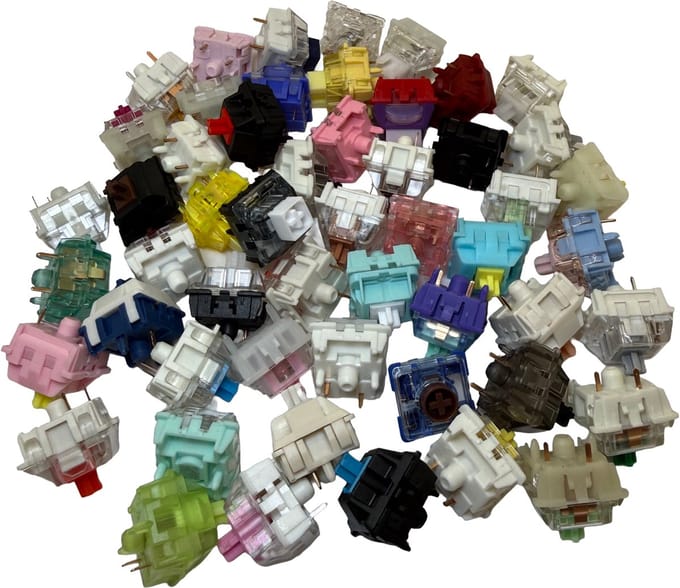 Mechanische Switch Test Pack - 52 Varianten - Linear, Tactile & Clicky - Sample Set