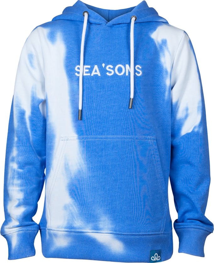 SEA'SONS - Hoodie Dames/Heren - Kleurveranderend - Tie-Dye - Blauw/Wit - Maat M