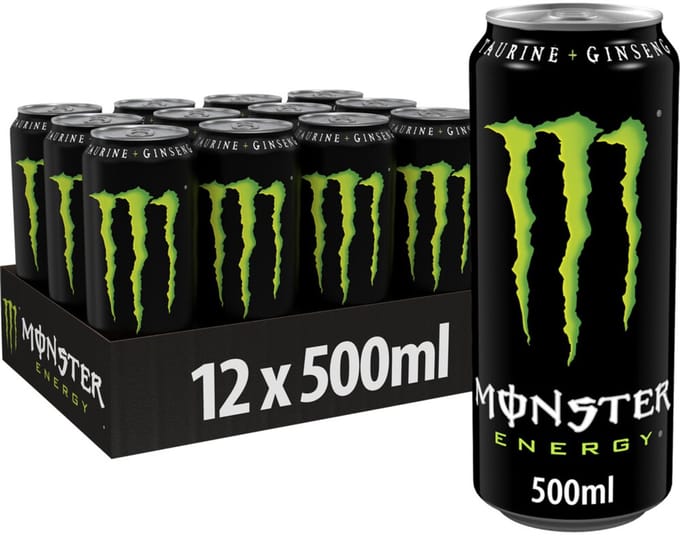 Monster Energy Original Energiedrank - 12 x 500 ml blikjes
