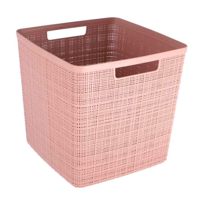 Curver Jute Opbergmand Cube - 17 liter - 270x280x280mm - Roze