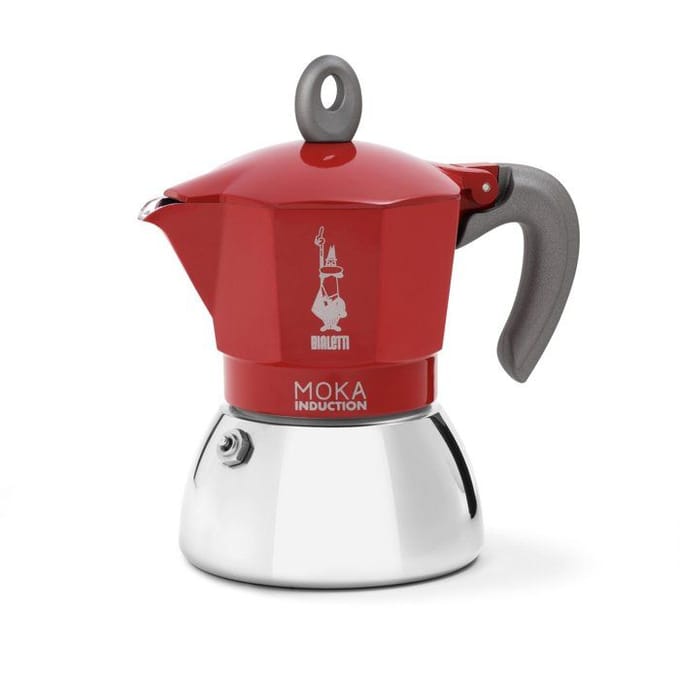 Bialetti Moka Induction Rood Percolator – 2 kops – 90 ml – Geschikt voor Inductie