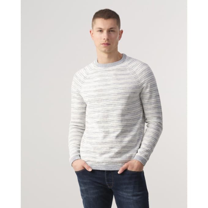 J.C. RAGS Heren Trui Ronde Hals Blauw