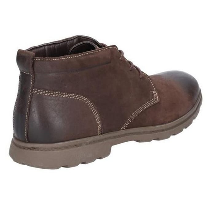 Hush Puppies Heren Tyson Chukka Nubuck Lederen laars (Bruin)