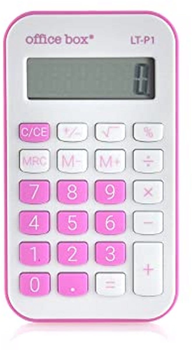 Rekenmachine 8-cijfers voor dagelijks gebruik - Roze