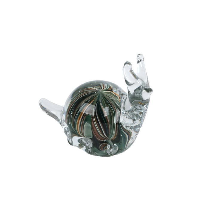 Sculptuur slak decoratie glas multicolor 12,5x6,5x9,5cm speelgoed.
