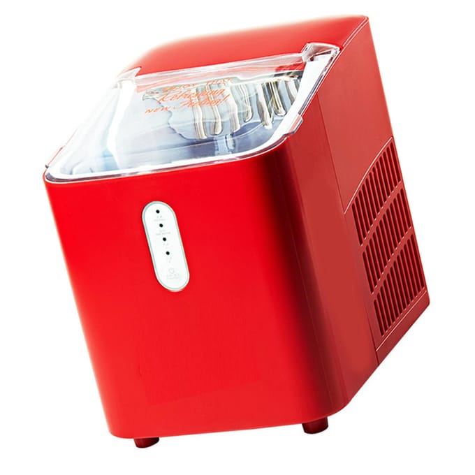 1L Capaciteit Retro IJsmachine Thuis Slaapzaal Commerciële Mini Automatische IJsmaker Machine red