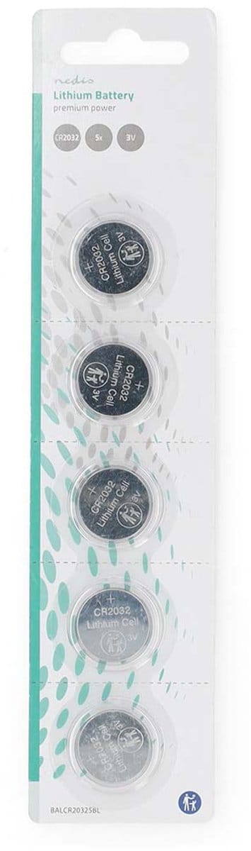 Nedis Lithium knoopcel batterij CR1632 - 3 V DC - Voorgeladen - 5-Pak