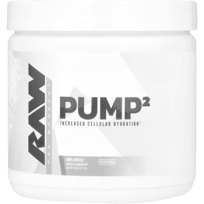 Raw Nutrition, Pump 2, Pré-entraînement, Non aromatisé, 4,37 oz (124 g)