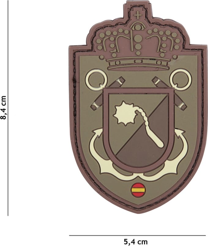Embleem 3D PVC Spaanse kroon schild bruin