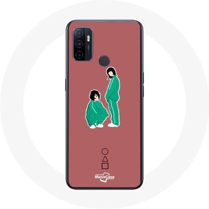 Oppo A53 Case Squid Game Ji Yeong nummer 240 en Kang Sae Byeok nummer 067