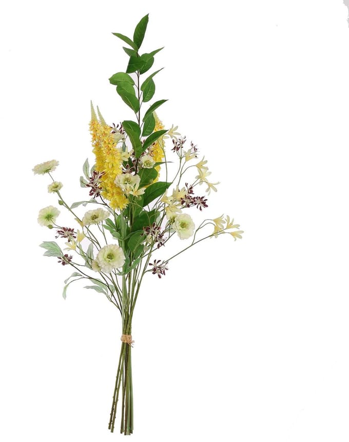 Milano Boeket zijden bloemen 120cm geel